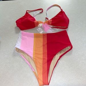 High waisted bathing suit